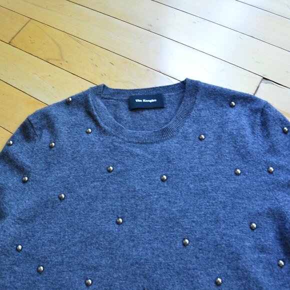 The Kooples Wool Crew Neck Studded Sweater Size 3 US M/L - Picture 3 of 10